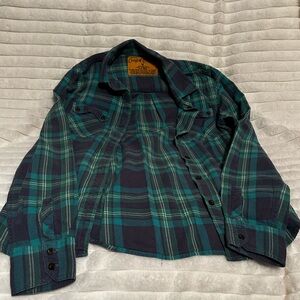 Men's Green Plaid Shirt